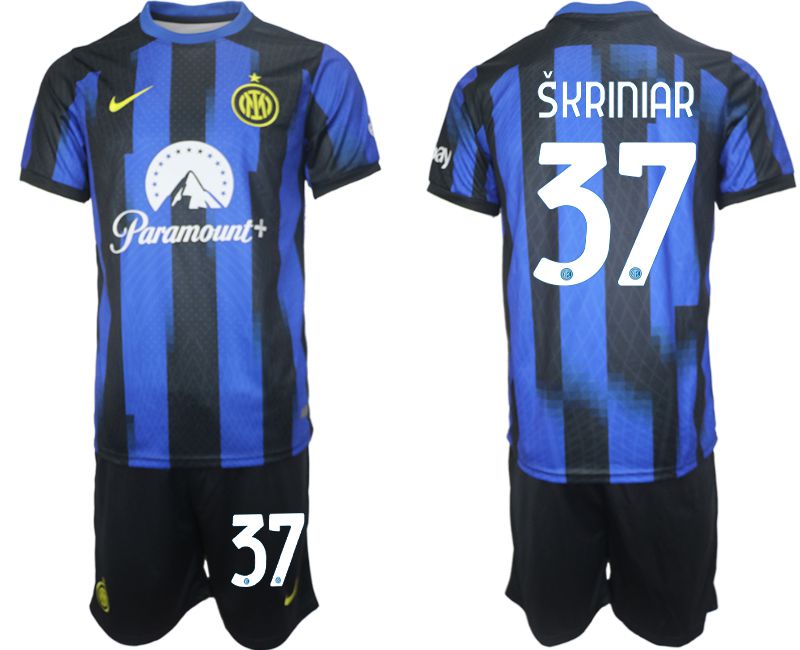 Men 2023-2024 Club Inter Milan home blue #37 Soccer Jersey->inter milan jersey->Soccer Club Jersey